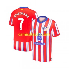 Camisolas de futebol Atlético Madrid Antoine Griezmann 7 Equipamento Principal 2024/25 Manga Curta